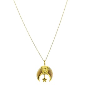 14k Gold Masonic Knight Templar Claw Pendant & 18k Gold Chain