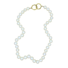Paloma Picasso Tiffany & Co. Pearl Necklace 18k Gold Clasp