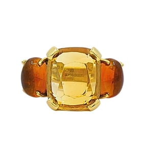 Seaman Schepps Ring 18k Gold Citrine