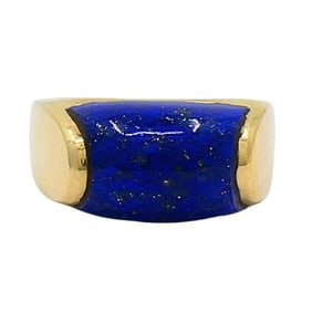 Bvlgari Bulgari Tronchetto Ring 18k Gold Lapis Lazuli