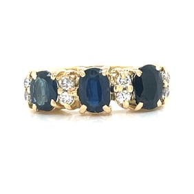 18k Sapphire Diamond Ring