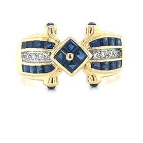 18k Diamond Sapphire Ring