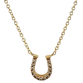 Tiffany Metro Horseshoe Necklace 18K Diamond Women's TIFFANY&Co.