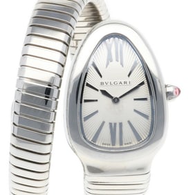 BVLGARI Serpenti Tubogas Watch Stainless Steel SP35C6SS.1T Quartz Ladies