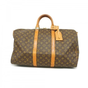 Louis Vuitton Boston Bag Monogram Keepall Bandouliere 50 M41416 Brown Men's Women's