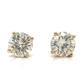 14K Yellow Gold 2.71 Ct. Diamond Stud Earrings