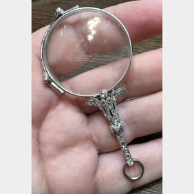 Art Deco Platinum Diamond Lorgnette