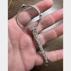 Art Deco Platinum 2.70 Ct. Diamond Lorgnette Spectacles