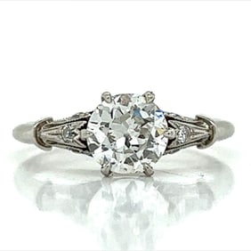 Platinum GIA Certified 1.02 Ct. Diamond Engagement Ring