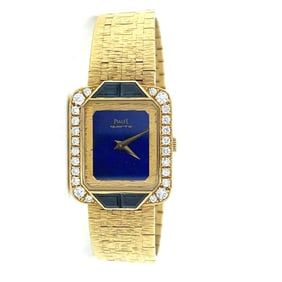 Piaget 18K Yellow Gold Lapis Lazuli, Sapphire, & Diamond Watch