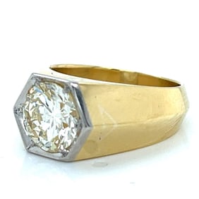 1960’s 18K Yellow Gold & Platinum 2.60 Ct. Diamond Ring