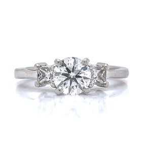 Platinum 0.90 Ct. Diamond Ring