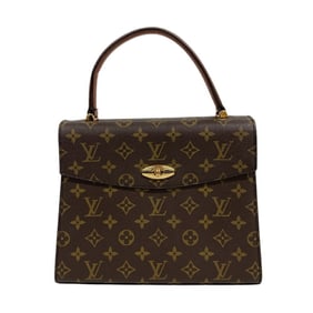 LOUIS VUITTON Louis Vuitton M51379 Maleherbes Turnlock Monogram Handbag High Ladies Brown