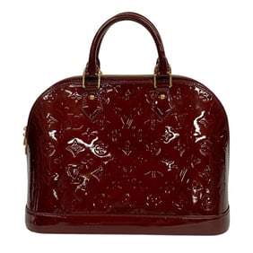 LOUIS VUITTON Louis Vuitton M91691 Alma PM Monogram Vernis Handbag High Women's Wine Red