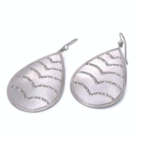 J. WOLF 18K White Gold Diamond Earrings