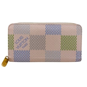 LOUIS VUITTON Louis Vuitton Wallet N40748 Zippy Round Damierious Long Beige Women's