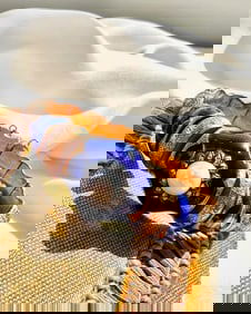 Victorian Pearl & Diamond Blue Enamel Bracelet, 18k