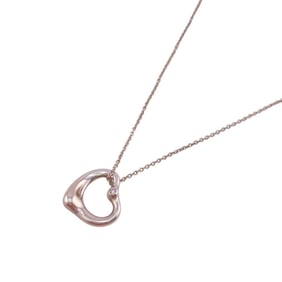 TIFFANY&Co. Tiffany Heart 1P Necklace High Chain Silver Women's