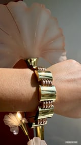 Retro Bracelet, Two Tone 14k Green Gold & Rose Gold