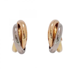 Cartier Trinity Earrings K18YG Yellow Gold K18WG White K18PG Pink Ladies
