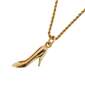 Christian Dior Necklace Heel Motif GP Plated Gold Ladies