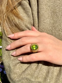Italian Peridot Ring, 18k