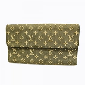 Louis Vuitton Tri-fold Long Wallet Monogram Mini Porte Tresor International M92445 Noir Ladies