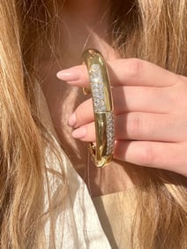 David Webb Diamond Cuff Bracelet, 18k