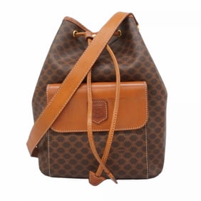 Celine Shoulder Bag Macadam Brown Women's