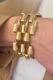 Retro Wide Bracelet, 14k