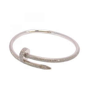 Cartier Bangle Juste Uncre Pavé K18WG White Gold Diamond Ladies