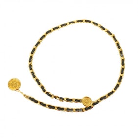 chanel belt black chain ladies