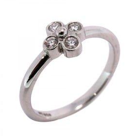 Tiffany Ring Flower Lace Pt950 Platinum Diamond Size 8 Ladies