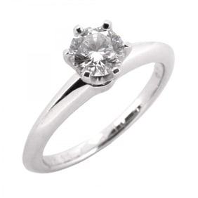 Tiffany Ring Solitaire 1PD Pt950 Platinum Diamond 0.43ct Size 7.5 Ladies
