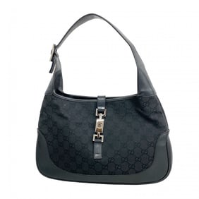 Gucci Shoulder Bag GG Canvas Jackie 00963 Black Women's