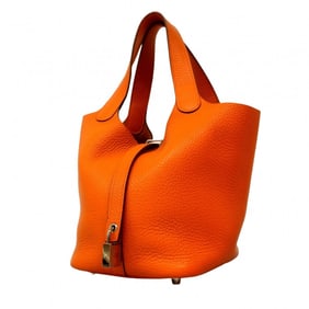 Hermes handbag Picotin Lock PM Taurillon Clemence orange X stamp ladies