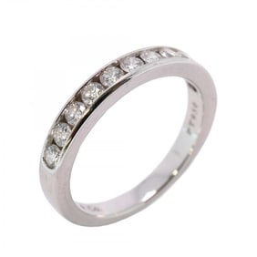Tiffany Ring Channel Setting Half Eternity Pt950 Platinum Diamond Size 9 Ladies