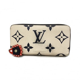 Louis Vuitton Long Wallet Monogram Empreinte Bicolor Zippy M69727 Creme Noir LV Crafty Ladies