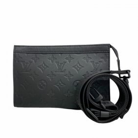 Louis Vuitton Shoulder Bag Monogram Shadow Gaston Wearable Wallet M81115 Noir Men's