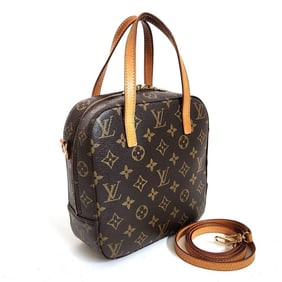 Louis Vuitton Monogram Spontini 2way Handbag Shoulder Bag M47500 Women's Brown Tanned Leather