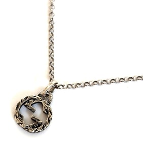 Gucci Arabesque Necklace Interlocking 455535 Silver Ag925 Stamp (Sterling 925) Pendant for Women and
