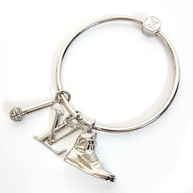 Louis Vuitton LOUIS VUITTON Porte-Cle Round Ring Keychain M68854 Gold Metal Keyring Bag Charm Men