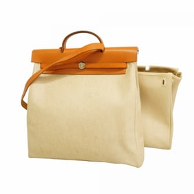 Hermes handbag Airbag GM Toile H Natural C engraved Men's Women's