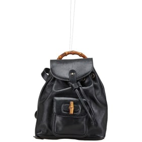 Gucci Bamboo Backpack 003 3444 Black Leather Women's GUCCI