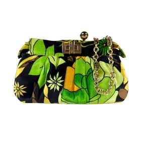 FENDI Shoulder Bag Peekaboo Click Velvet Green Women's 8BP118-ACWH z4010