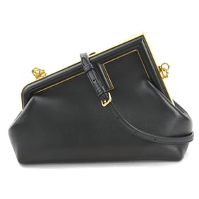 FENDI Shoulder Bag First Small Leather Black Women's 8BP129 ABVE 90043a