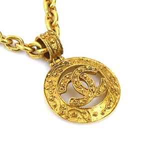 CHANEL Coco Mark Metal Gold Necklace for Women e60085a