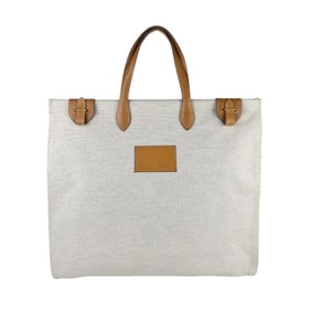 Hermes HERMES Handbag Cabas 50 Toile H Leather Brown x Natural Men's Women's z3992