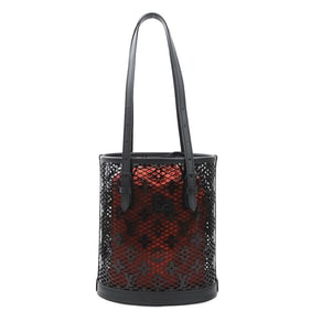 Louis Vuitton LOUIS VUITTON Handbag Monogram Lace Bucket PM Patent Leather Black Women's M20352