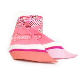 Hermes Scarf/Muffler Twilly Silk Pink Multicolor Women's w0976i